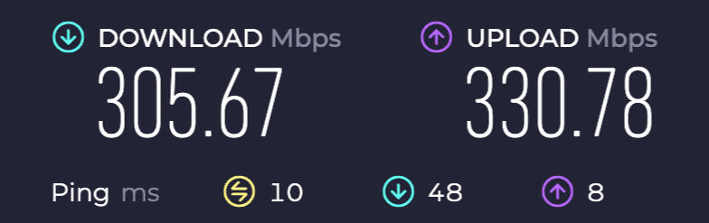 Ethernet Download/Upload Speed Ethernet Download/Upload Speed